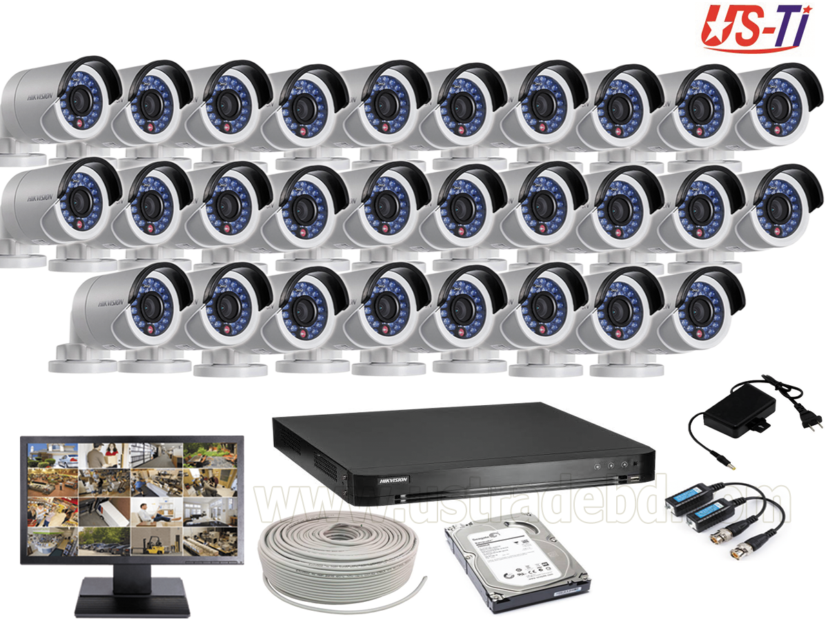 2MP Hikvision 28 Full HD CCTV Package With Monitor