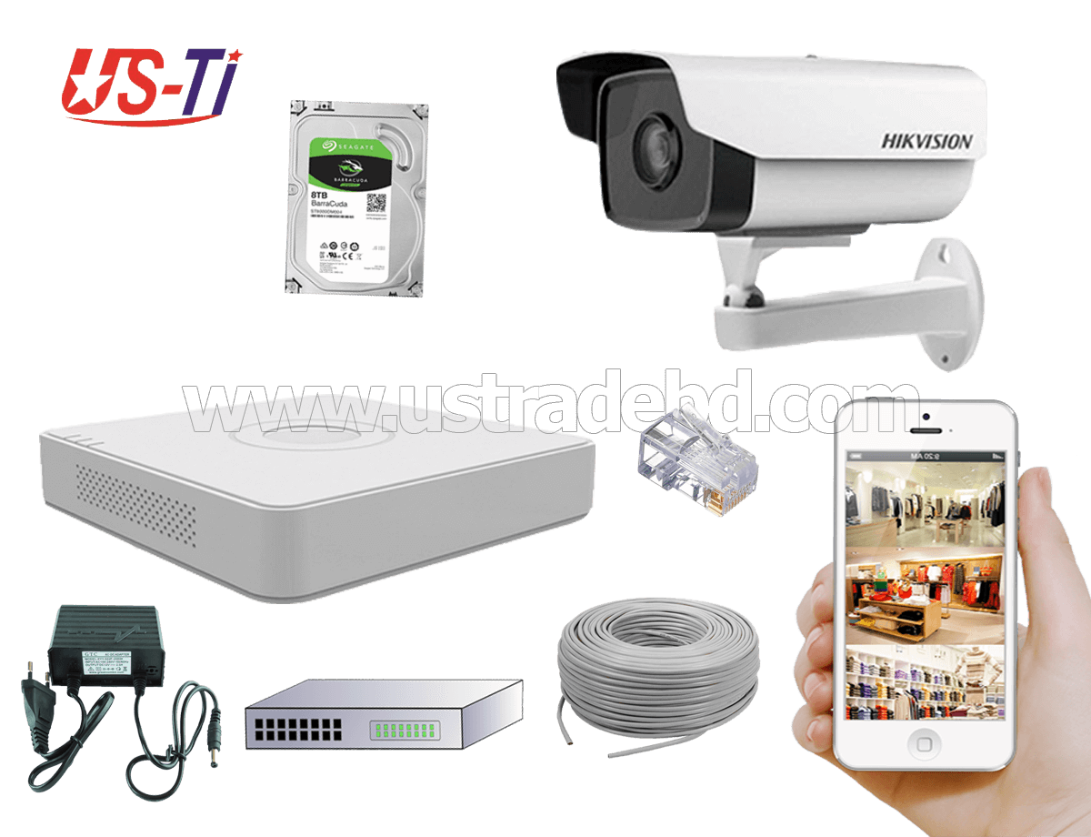 2MP IP Hikvision 1pc camera Package