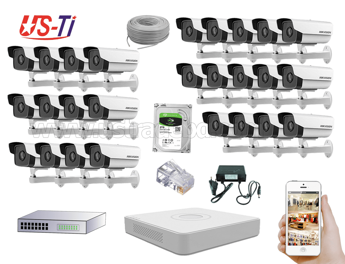 2MP IP Hikvision 26pc camera Package