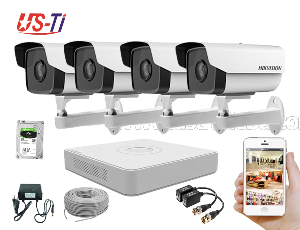 2MP IP Hikvision 4pc camera Package