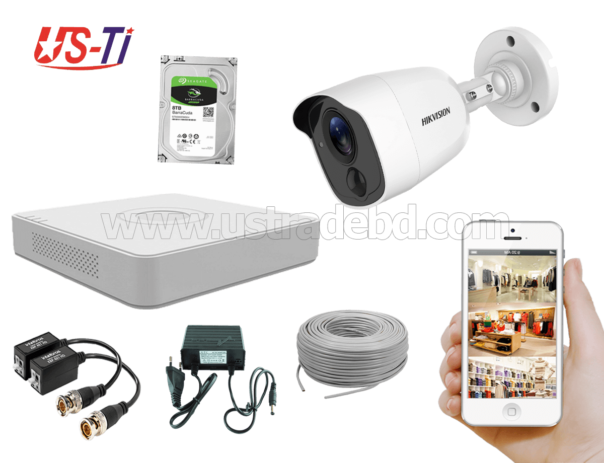 Flash Detection Hikvision 1pc CCTV camera Package