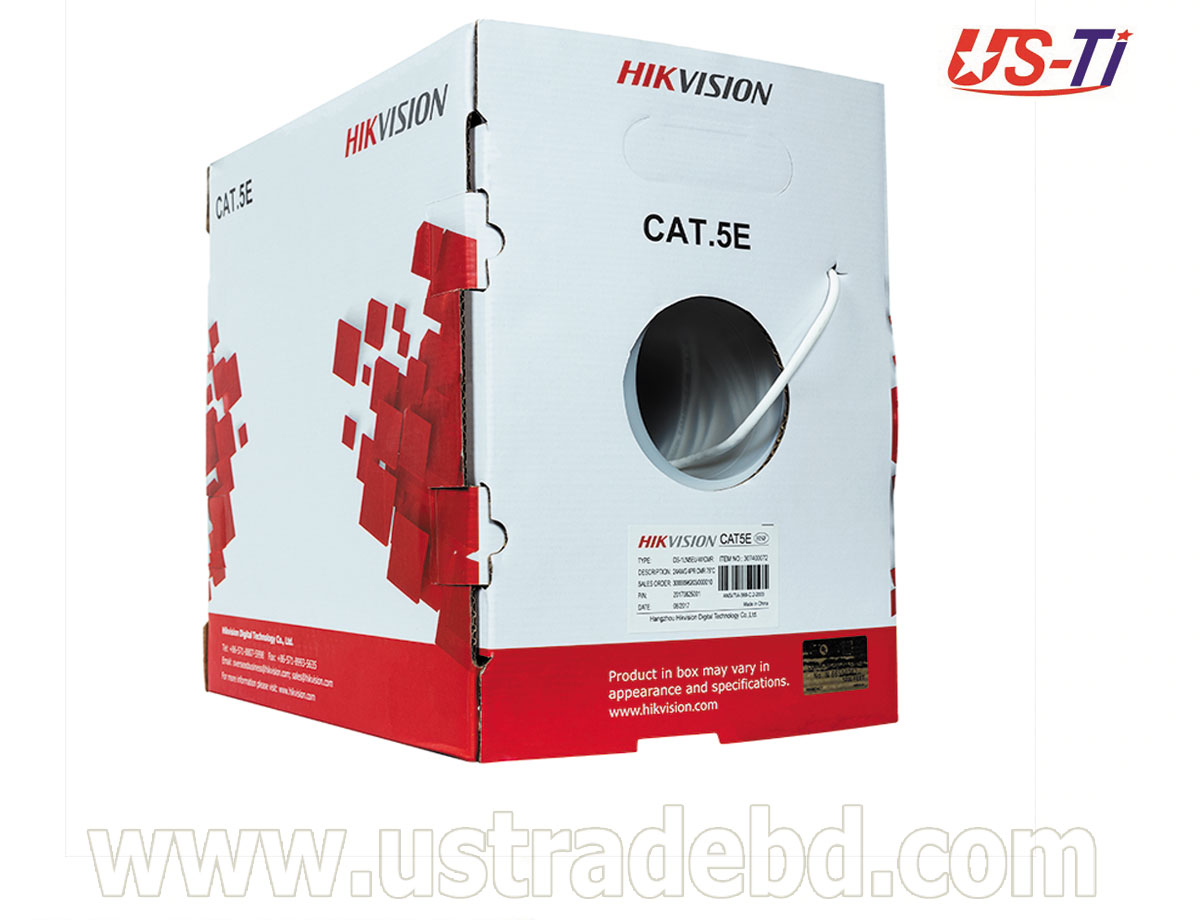 Hikvision DS-1LN5E-S 100% Copper RIP-CORD CAT5-E Cable Per Feet