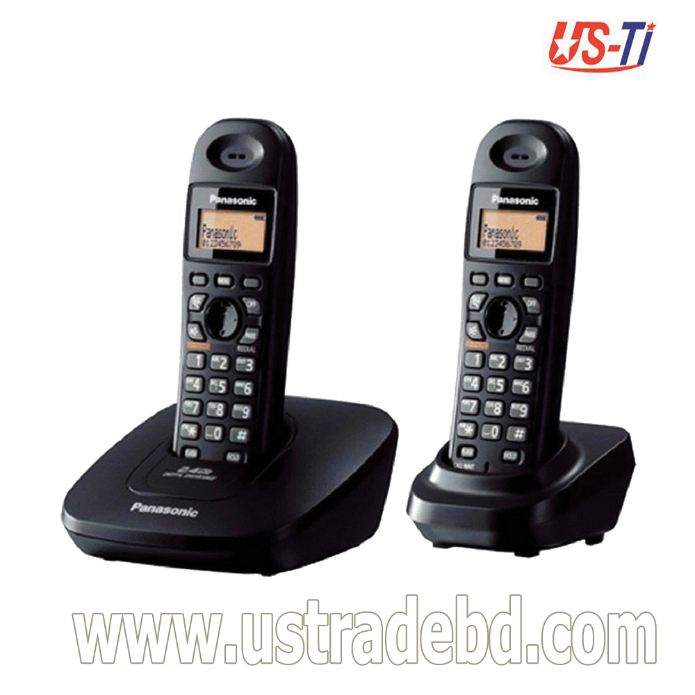 Panasonic KX-TG3612 Cordless Black Phone Set