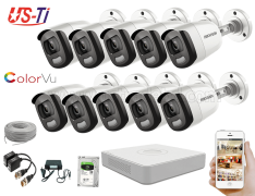 24 Hours Colour Hikvision 10pc camera Package