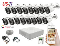 24 Hours Colour Hikvision 16pc camera Package