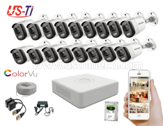 24 Hours Colour Hikvision 17pc camera Package