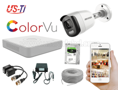 24 Hours Colour Hikvision 1pc camera Package