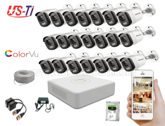 24 Hours Colour Hikvision 21pc camera Package