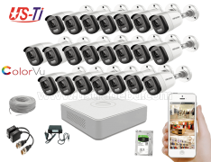 24 Hours Colour Hikvision 22pc camera Package