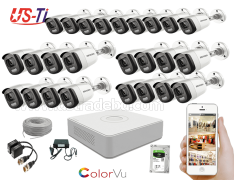 24 Hours Colour Hikvision 25pc camera Package