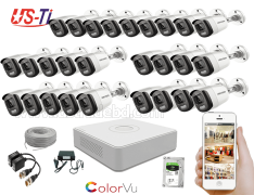 24 Hours Colour Hikvision 27pc camera Package