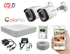 24 Hours Colour Hikvision 2pc camera Package