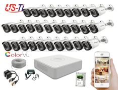 24 Hours Colour Hikvision 30pc camera Package