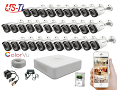 24 Hours Colour Hikvision 31pc camera Package