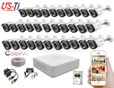 24 Hours Colour Hikvision 32pc camera Package