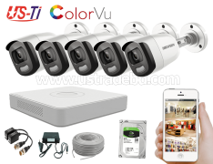 24 Hours Colour Hikvision 5pc camera Package