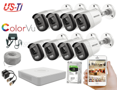 24 Hours Colour Hikvision 8pc camera Package