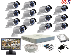 2MP Hikvision 13 Full HD CCTV Package With Monitor