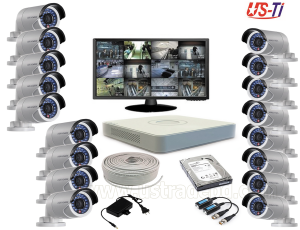 2MP Hikvision 17 Full HD CCTV Package With Monitor