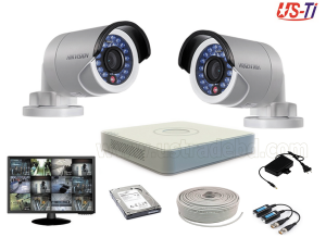 2MP Hikvision 2 Full HD CCTV Package with Monitor