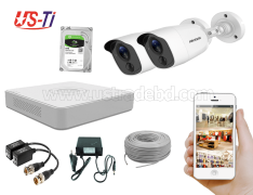 2MP Hikvision 2 Full HD Flash detection camera  CCTV Package