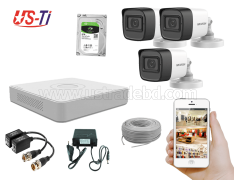 2MP Hikvision 3 Full HD Audio camera CCTV Package