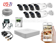 2MP Hikvision 7 Full HD Flash detection camera CCTV Package