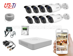 2MP Hikvision 8 Full HD Flash detection camera CCTV Package