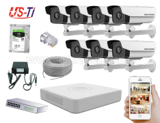 2MP IP Hikvision 7pc camera Package