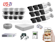 4MP IP Hikvision 17pc camera Package