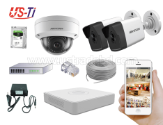 4MP IP Hikvision 3pc camera Package