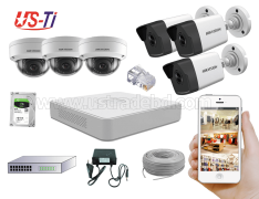 4MP IP Hikvision 6pc camera Package