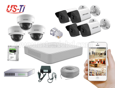 4MP IP Hikvision 7pc camera Package