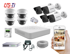 4MP IP Hikvision 8pc camera Package