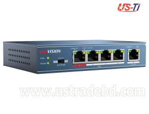 Hikvision DS-3E0105P-E/M(B) 4-Port 100 Mbps Long-Range Unmanaged PoE Switch